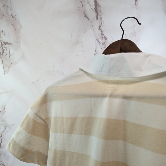 Everlane Dress Women Retro Jersey Polo Cotton Cashew Stripe Mini T Shirt - Picture 6 of 11